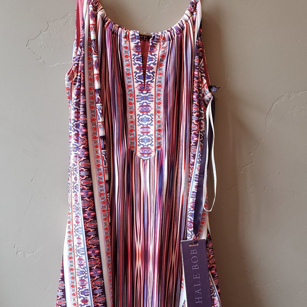 Hale Bob Women's Summer Halter Dress / Fashion Midi Dress / NWT Size X-Small